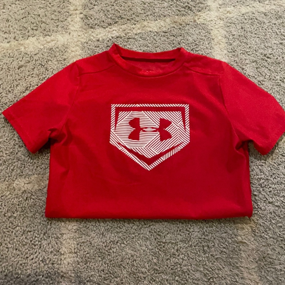 Under Armour Yth compression shirt w/ home plate